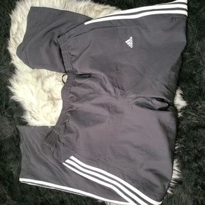 MENS ADIDAS BLACK TRACK PANTS WITH ZIPPER AT ANKLE SIZE XL